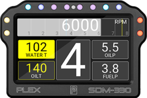 SDM-330-D front view – display only version for motorsport dashboards