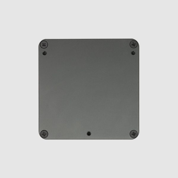 PLEX PCA-2000plus back view showing flat surface with three mounting threads for easy installation.