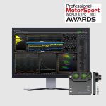 PCA-2000Plus datalogger with PCA-Win software display and award recognition for best electronic solutions category innovation.