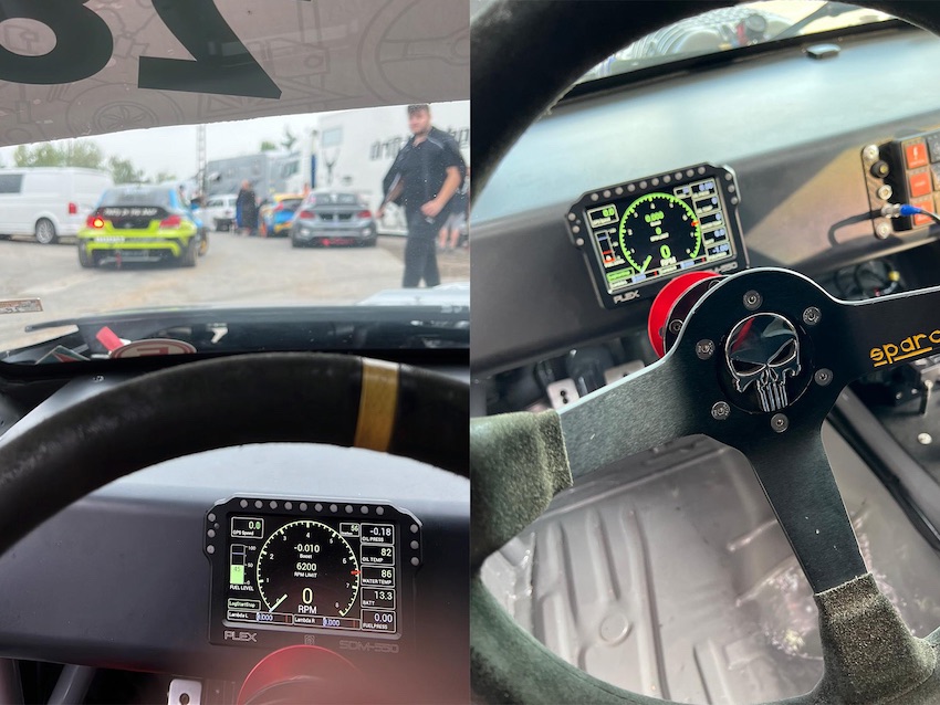 Drifting V8 Monster Nissan Enhanced with PLEX SDM-550 Dash