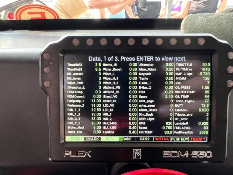 Drifting V8 Monster Nissan Enhanced with PLEX SDM-550 Dash