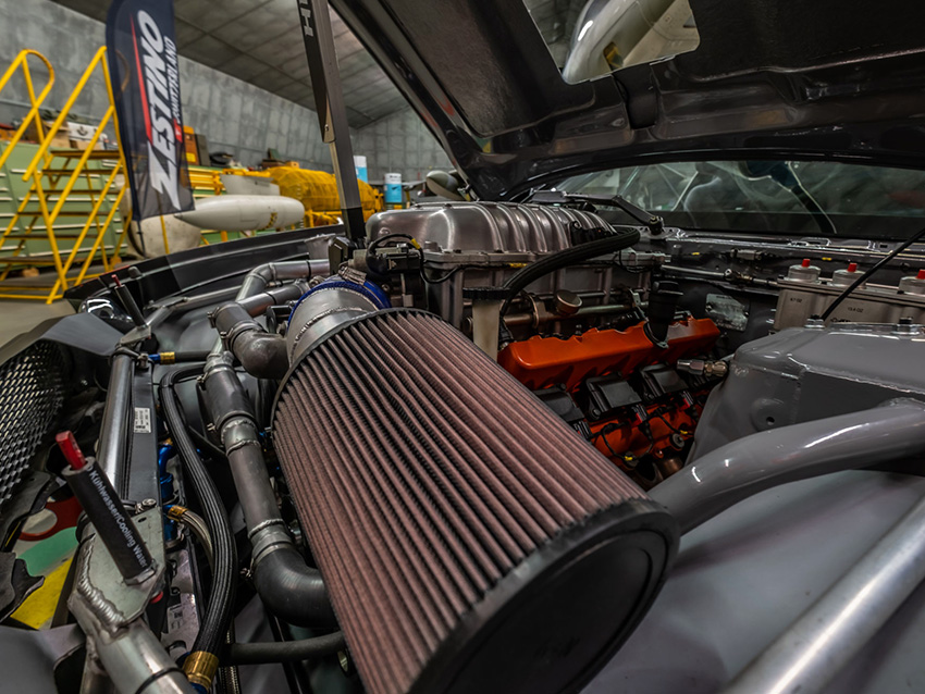 Drifting V8 Monster Nissan Enhanced with PLEX SDM-550 Dash