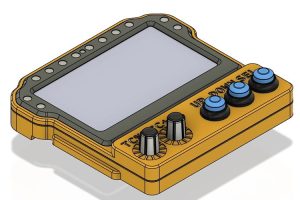 Detail of switches and rotary controls mounted on Graham’s SDM-330 bezel